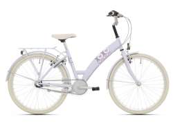 BikeFun Lots Ou Love Bicicleta Para Rapariga 24&quot; 3S Cubo Do Trav&atilde;o Lil&aacute;s/Violeta