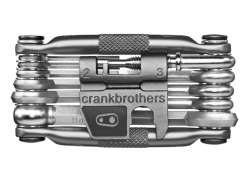Crankbrothers Multi-Ferramenta Hi-Ten A&ccedil;o 17 Pe&ccedil;as - Prata