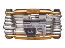Crankbrothers Multi-Ferramenta Hi-Ten A&ccedil;o 19 Pe&ccedil;as - Ouro
