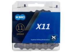 KMC X11R Corrente De Bicicleta 11/128&quot; 11S 114 Liga&ccedil;&otilde;es - Cinzento