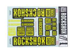 Rockshox Conjunto De Autocolantes Para. &Oslash;35mm Dual Coroa - Amarelo