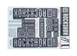Rockshox Conjunto De Autocolantes Para. &Oslash;35mm Dual Coroa - Cinzento