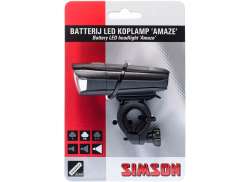 Simson Ameze Farol LED Baterias - Preto