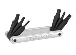 Trivio Mini Tool 6-Pe&ccedil;as A&ccedil;o/Alum&iacute;nio - Preto/Prata