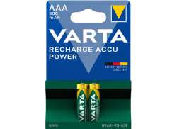 Varta AAA Bateria Recarreg&aacute;vel - Verde/Amarelo (2)
