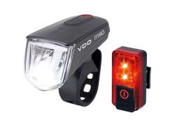 VDO Eco Light M90 FL Conjunto De Far&oacute;is LED USB - Preto